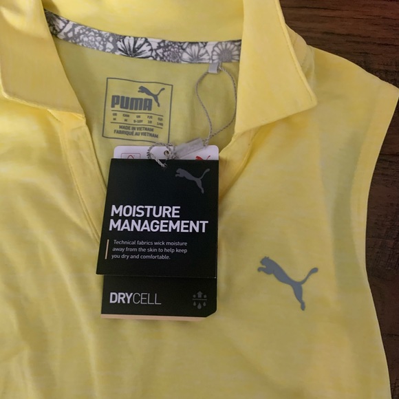 Yellow Golf Puma Tank Top-Shirt - Picture 2 of 3